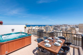 Seashells Sea View Penthouse with private Hot Tub & large sunny terrace with stunning views - by Getwaysmalta